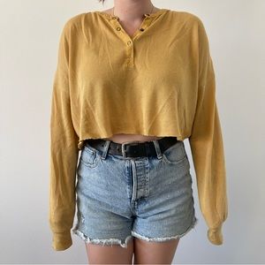 Urban outfitters yellow cropped top